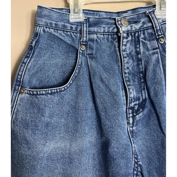 Vintage Brittania Jeans 80s High Waist Defining Tapered Cotton Womens XS - Picture 6 of 12